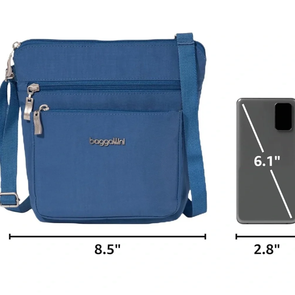 Baggallini Blue Pocket Crossbody with RFID - new with tags - Picture 3 of 7